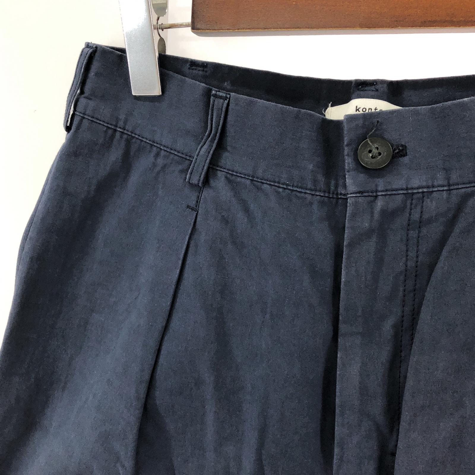 その他ボトムス kontor ADJUSTABLE WORK PANTS タックワークパンツ 1 紺 KON-PT04211 1