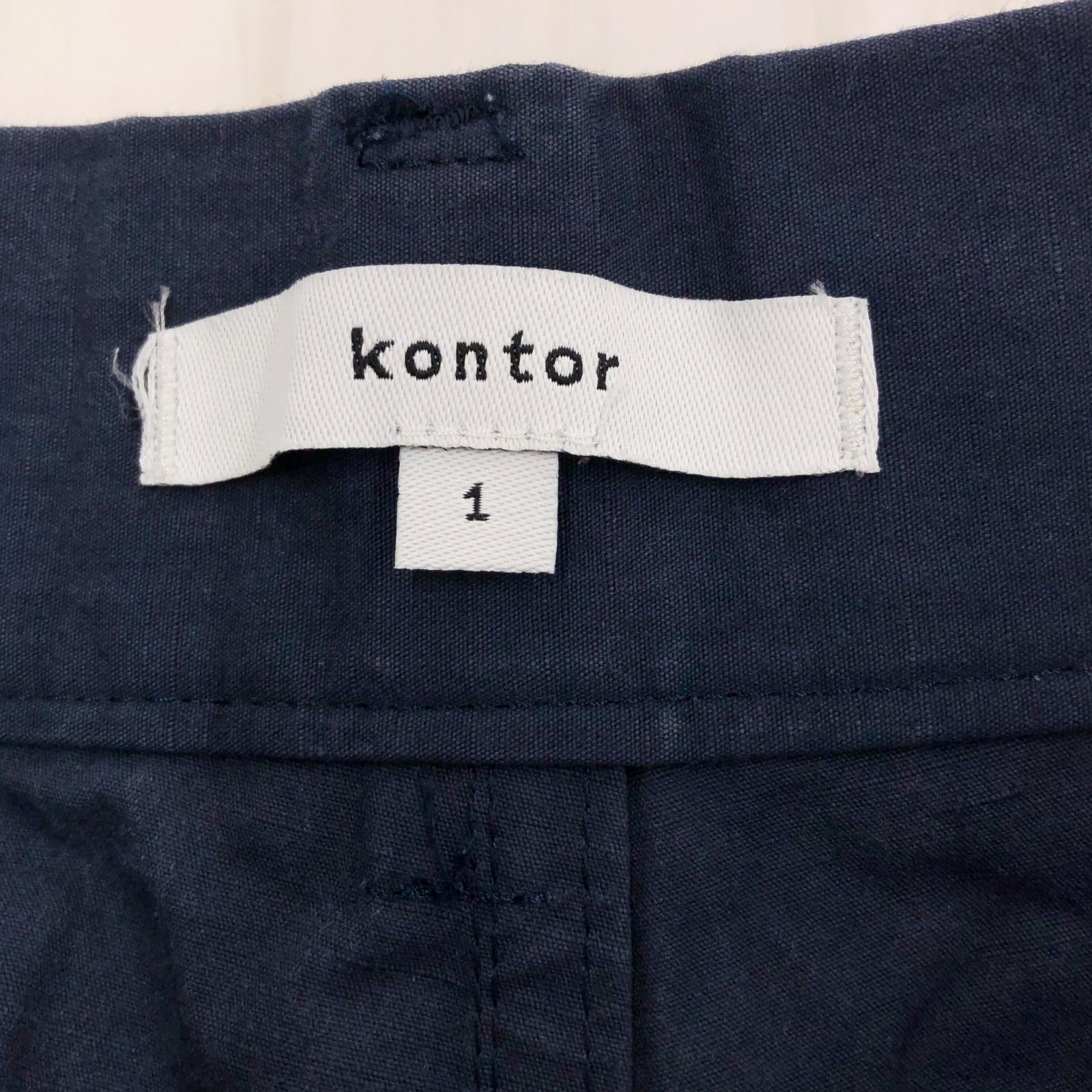 その他ボトムス kontor ADJUSTABLE WORK PANTS タックワークパンツ 1 紺 KON-PT04211 1