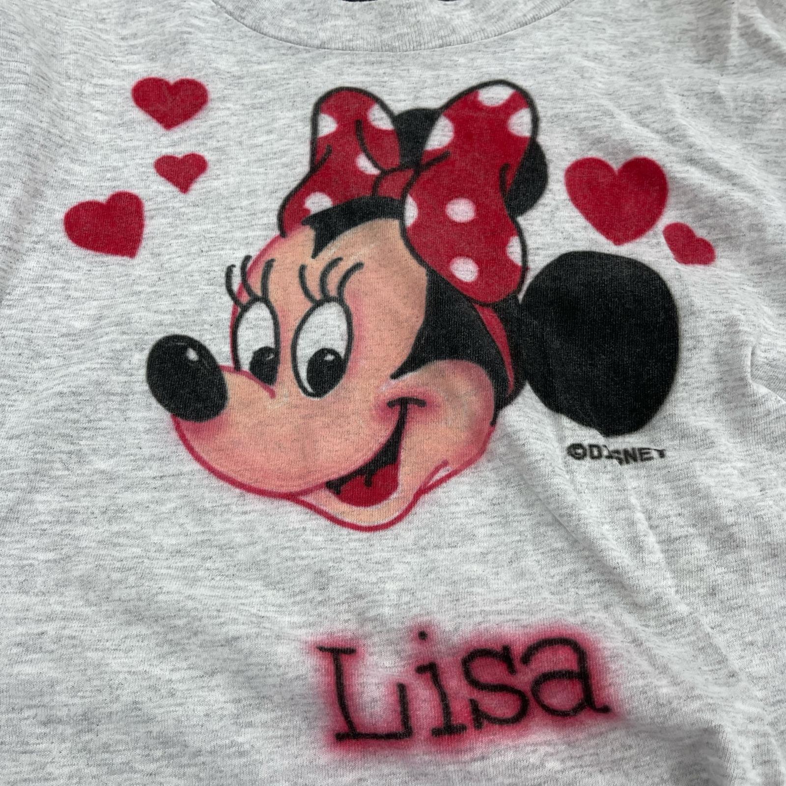 その他トップス 90s SIGNALタグ DISNEY Lisa ミニー染み込みTee L GRY L グレー