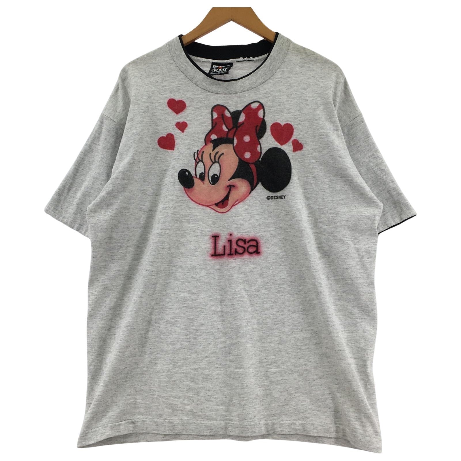 その他トップス 90s SIGNALタグ DISNEY Lisa ミニー染み込みTee L GRY L グレー
