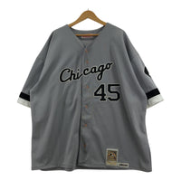 長袖シャツ mitchell&ness ベースボールシャツ ホワイトソックス マイケルジョーダン 4XL グレー