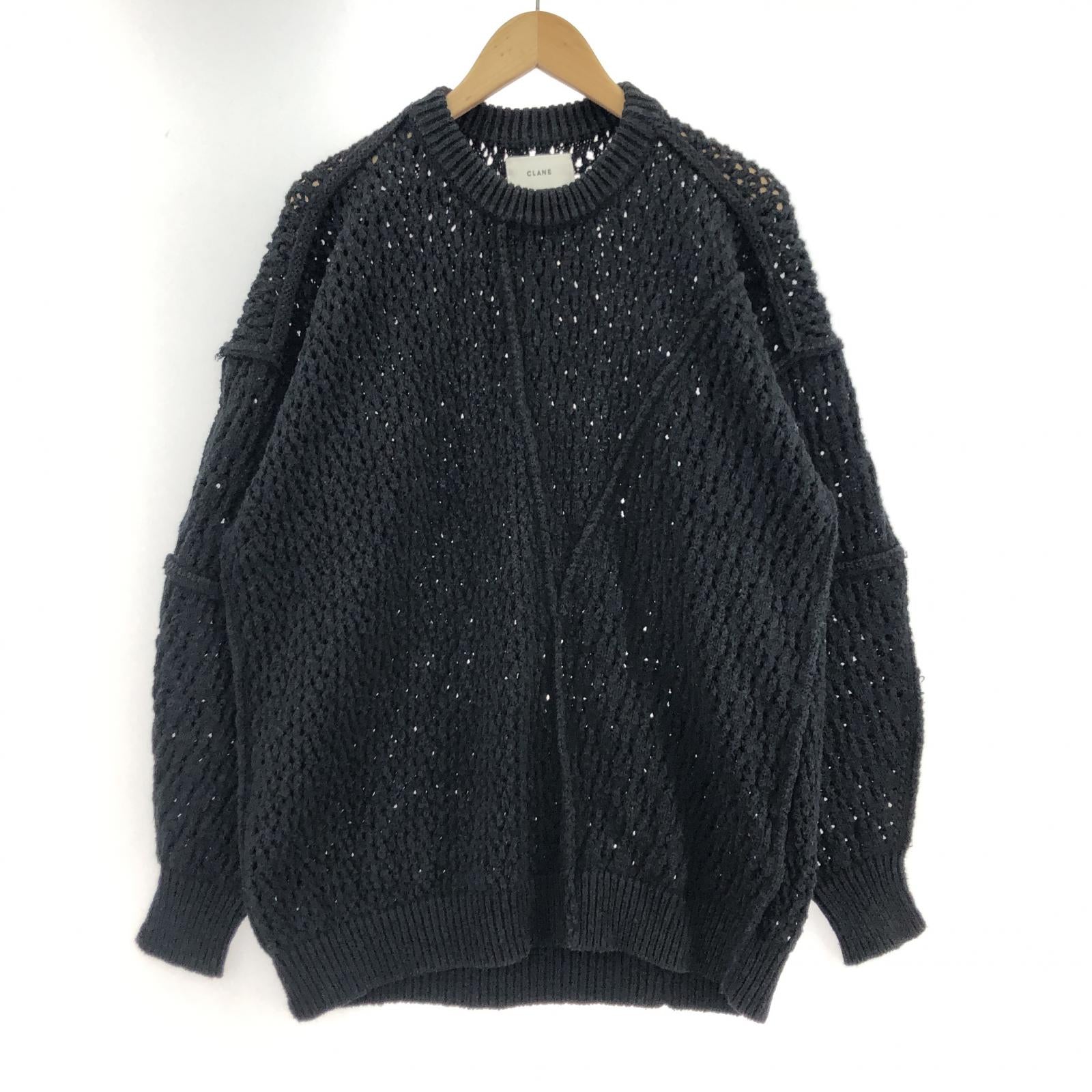 その他トップス CLANE ニットカットソー 黒 1 ブラック