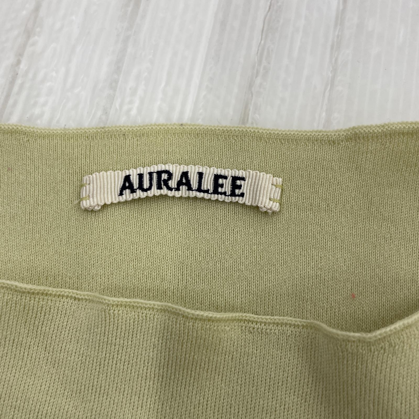 その他トップス AURALEE WOOL SUPER HIGH GAUGE SMOOTH KNIT BOAT NECK A20AP03WW グリーン 0