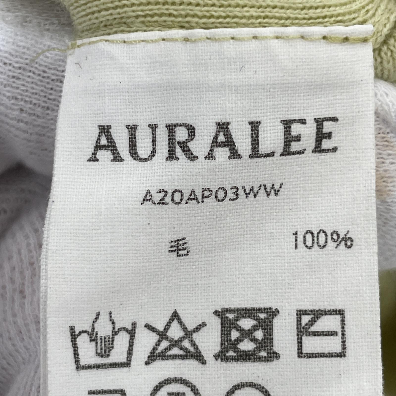 その他トップス AURALEE WOOL SUPER HIGH GAUGE SMOOTH KNIT BOAT NECK A20AP03WW グリーン 0