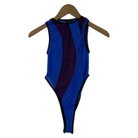その他トップス Christiana Hadjipapa BLUE&BURGUNDY LEOTARD ボディスーツ S ブルー S ブルー