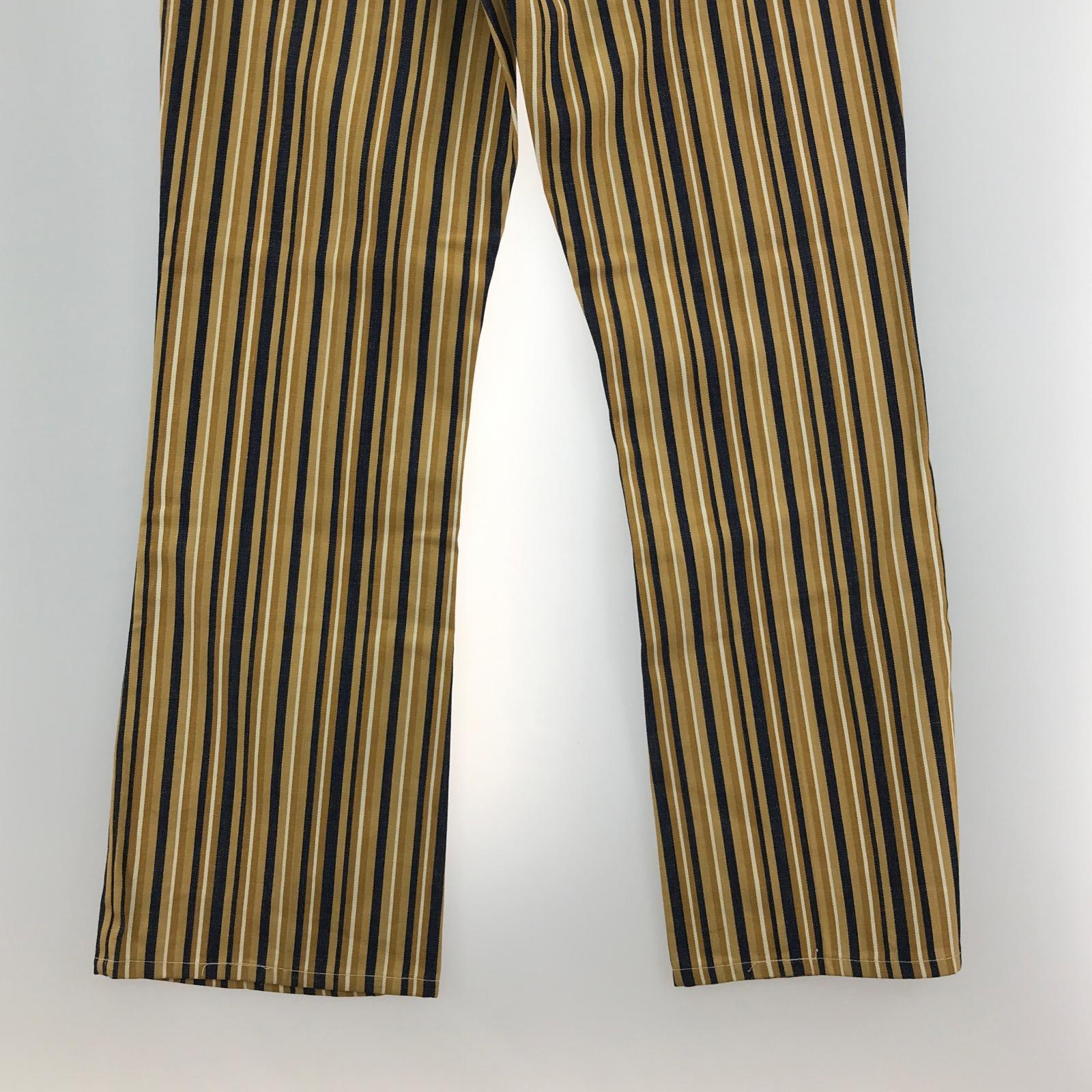 パンツ 70s MAVERICK Stripe Flare Pant 実寸W32 33 ブラウン