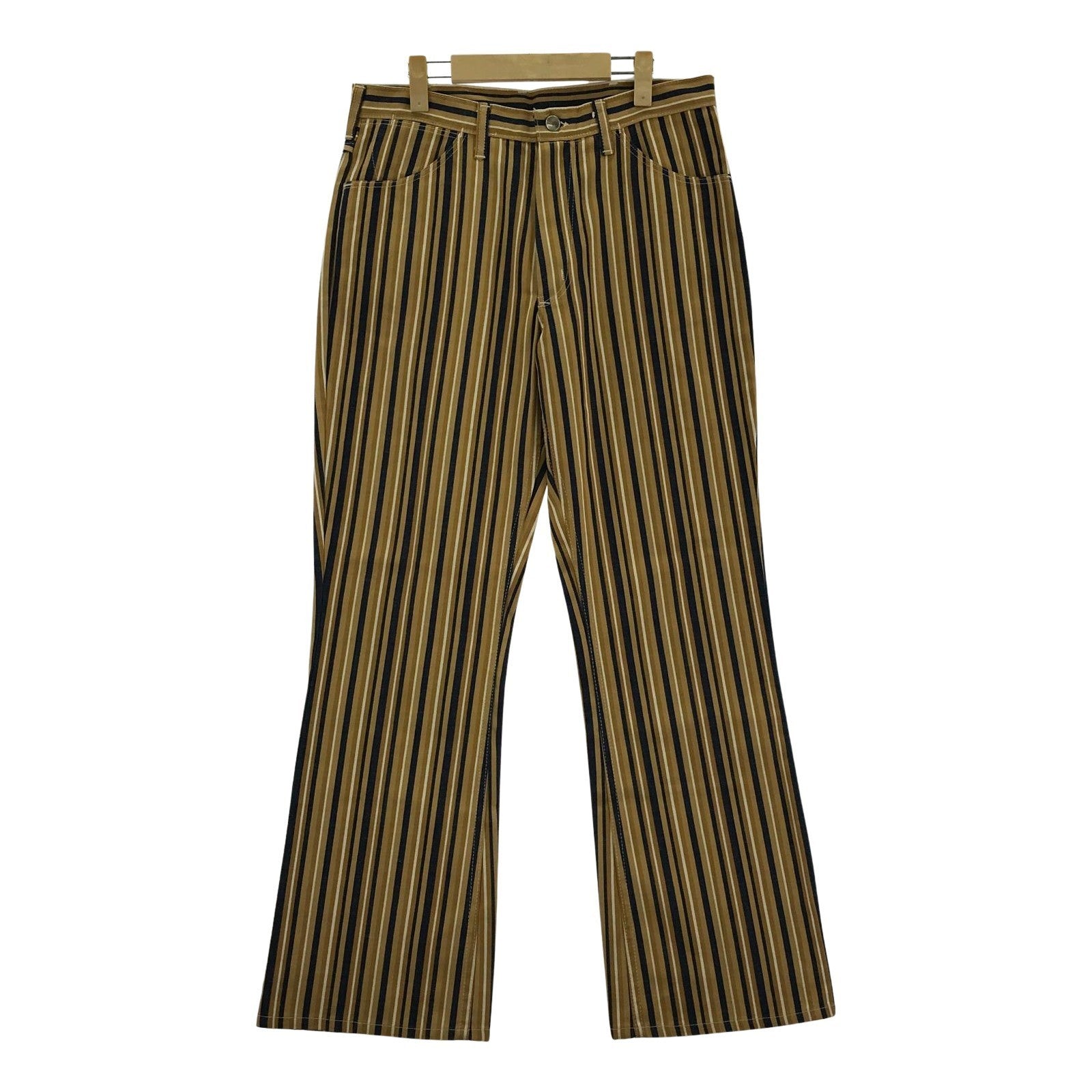 パンツ 70s MAVERICK Stripe Flare Pant 実寸W32 33 ブラウン