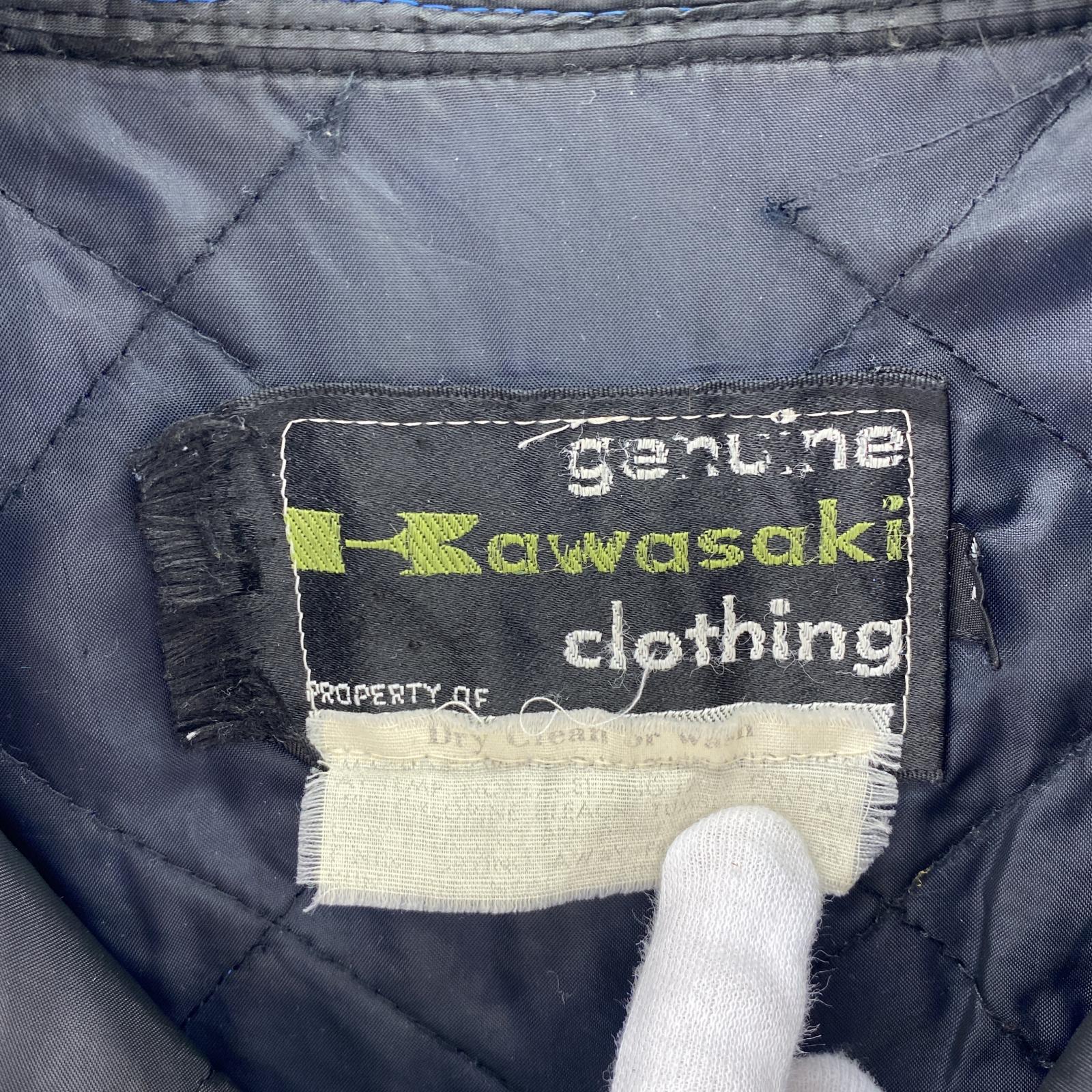 その他アウター OLD・VINTAGE 80s Kawasaki モータージャケット BLU (L) L ブルー