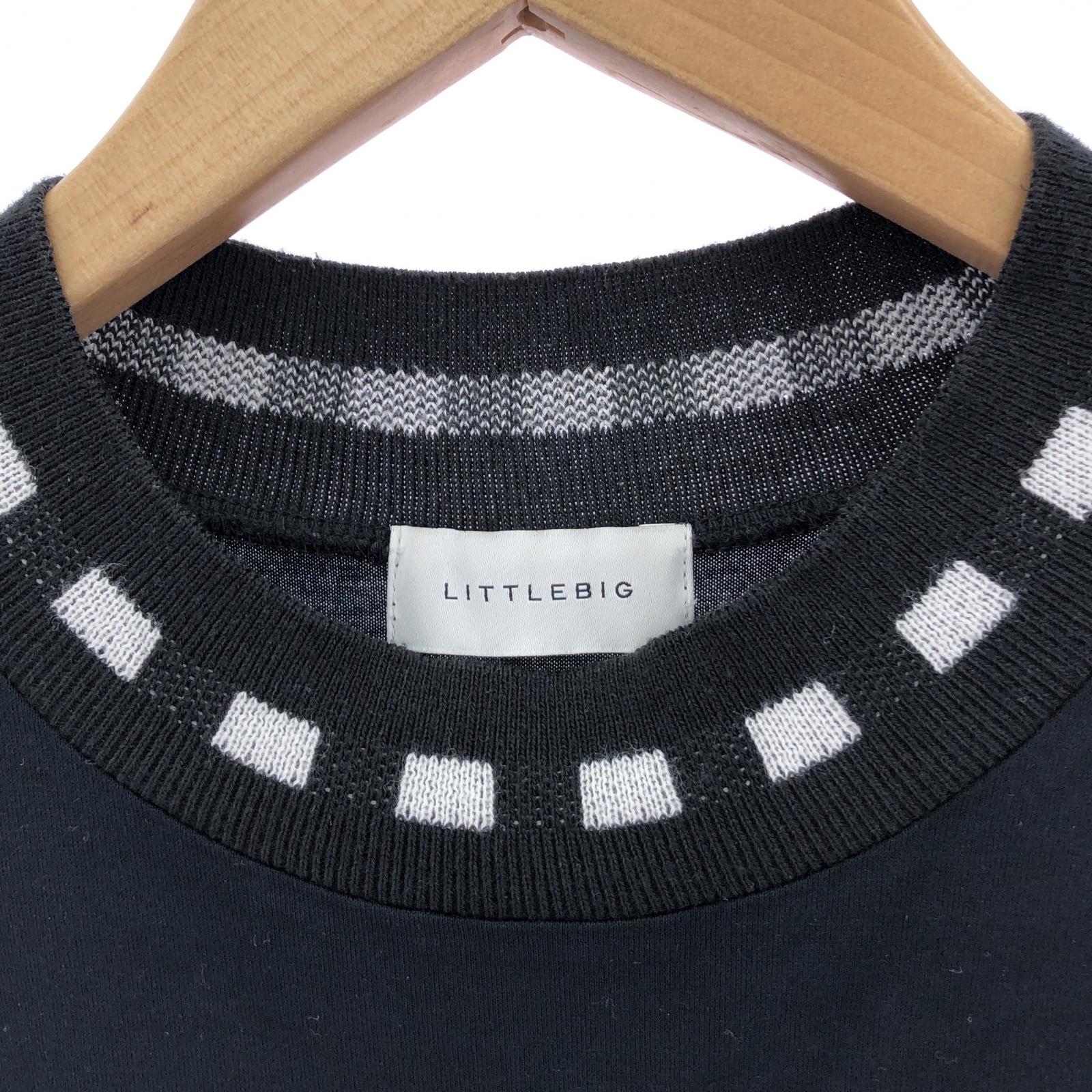 その他トップス LITTLEBIG 22SS リブ S/S Tee siz M ブラック
