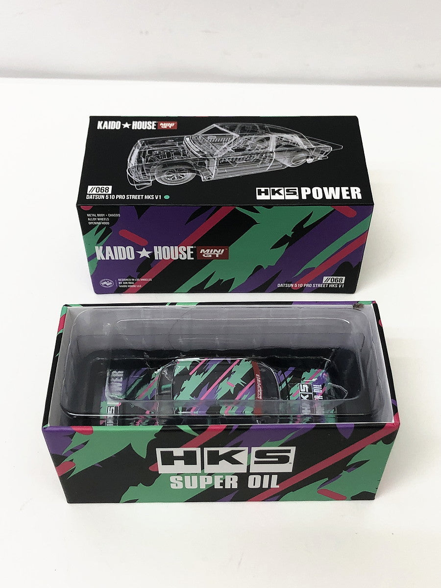 ★ダットサン 510 プロストリート HKS V1 ブラックグリーン 限定版 1/64 ミニカーその他