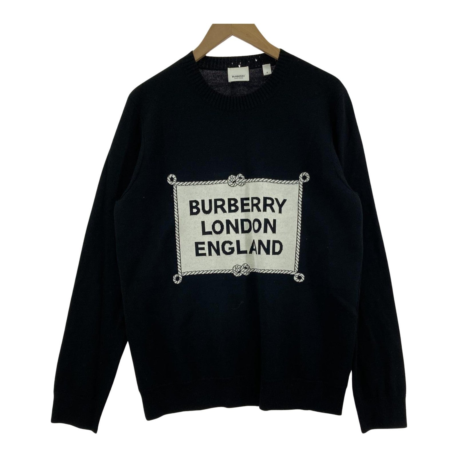 その他トップス BURBERRY LONDON ENGLAND ロゴニットカットソー 黒 M ブラック
