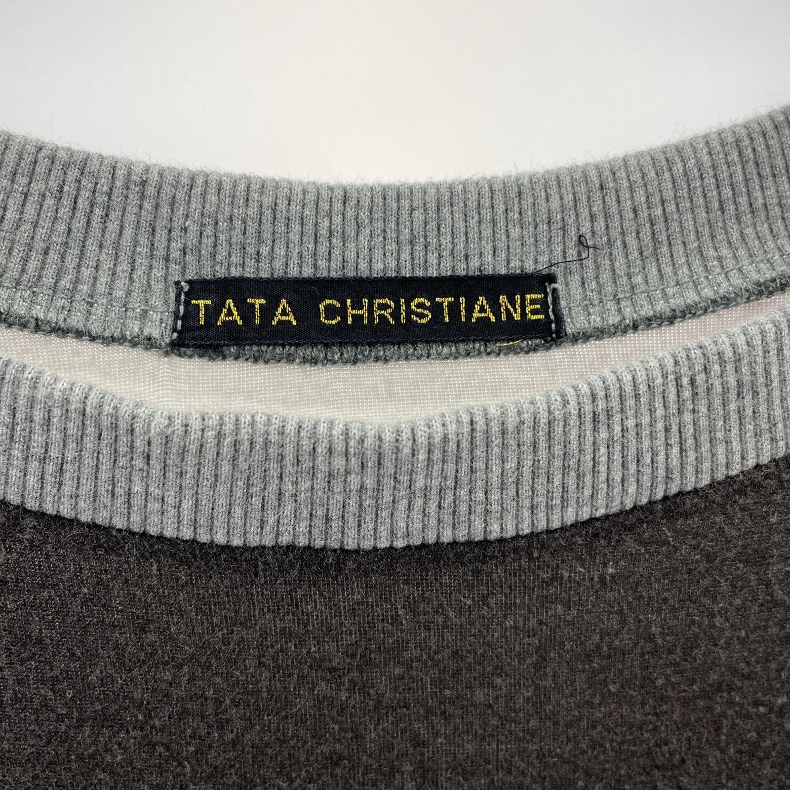 その他トップス TATA CHRISTIANE N/Sプリントカットソー グレー