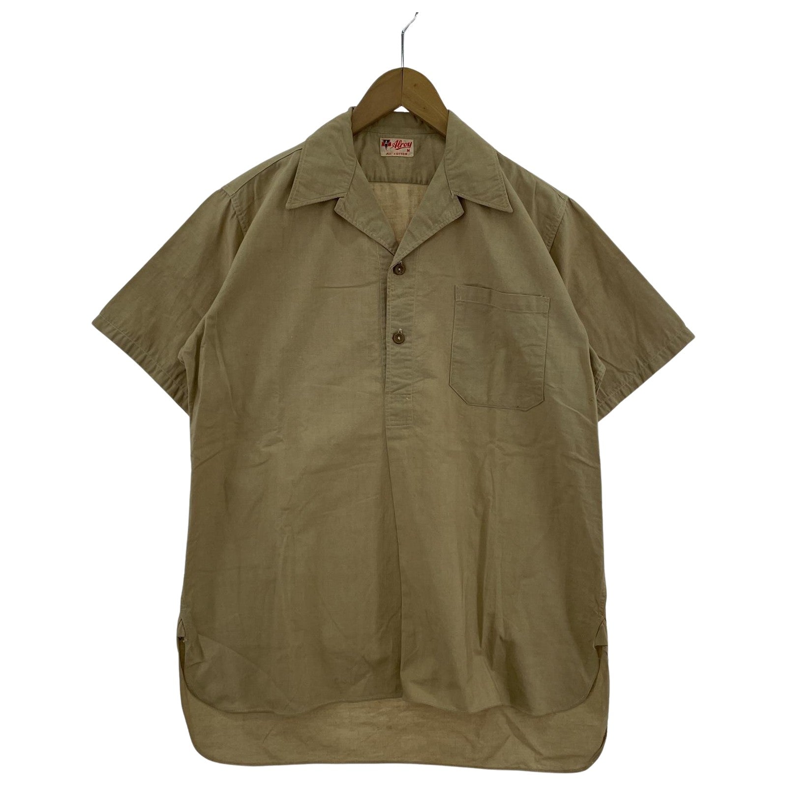 長袖シャツ 40‐50s Alroy S/S pullover shirts M BEG M ベージュ