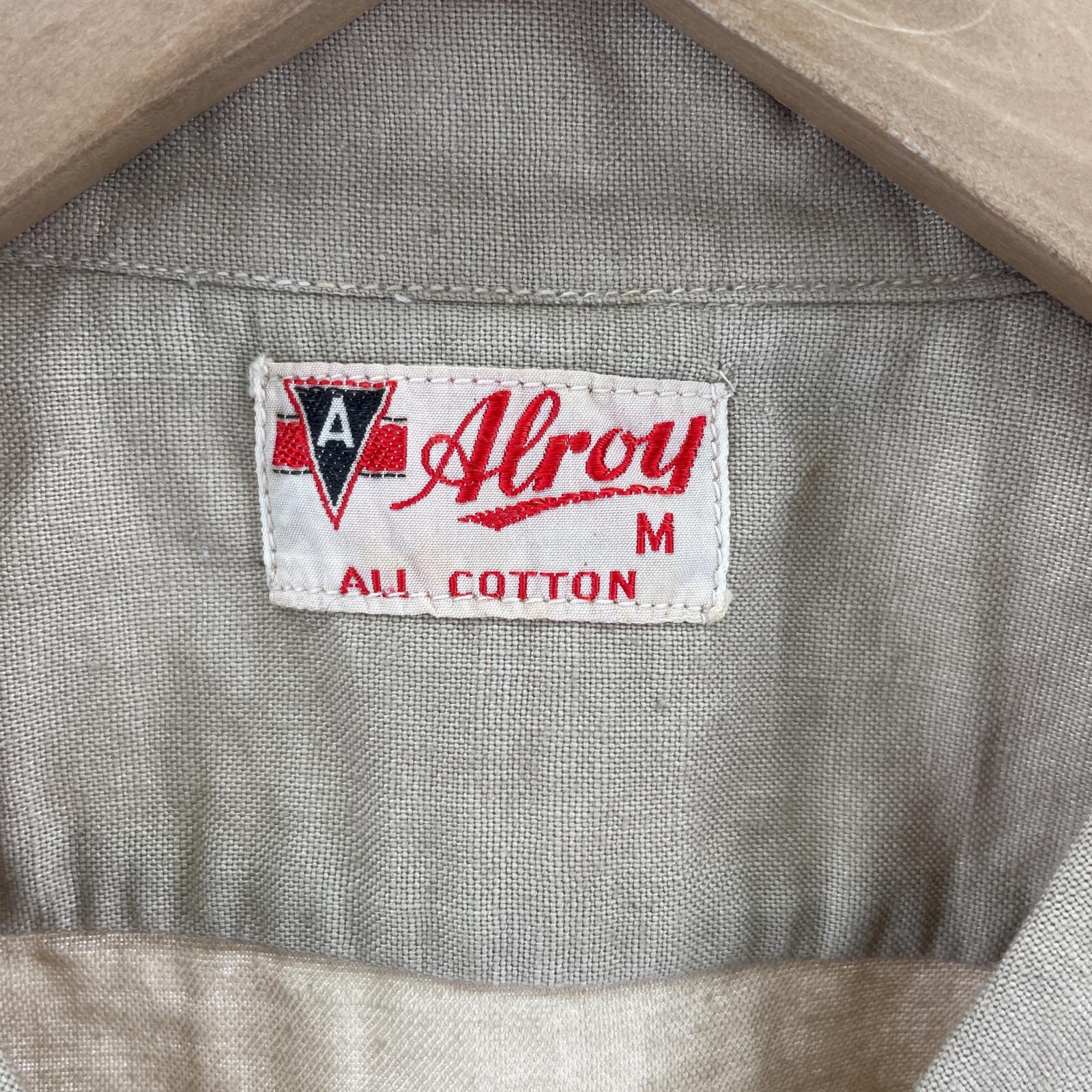 長袖シャツ 40‐50s Alroy S/S pullover shirts M BEG M ベージュ