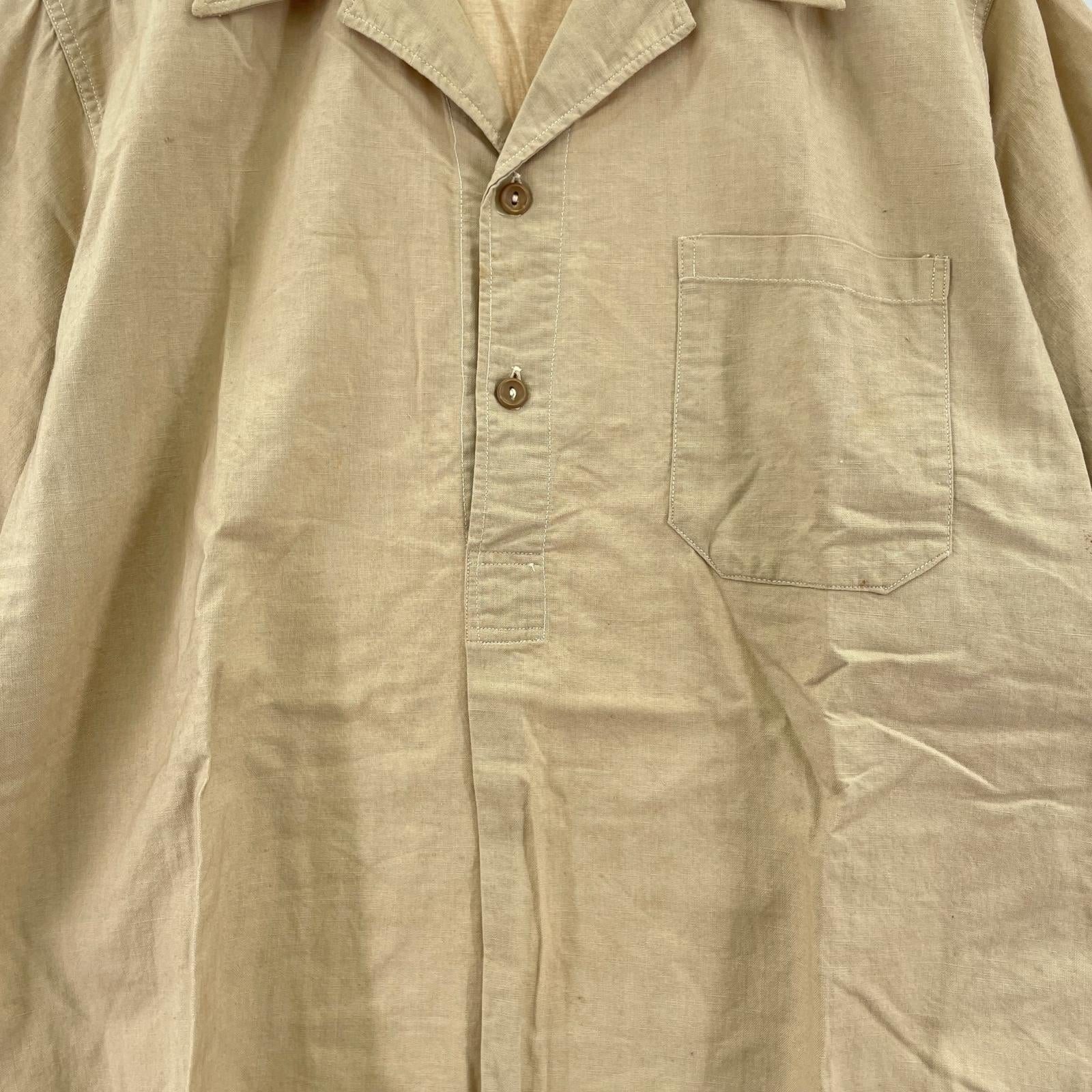 長袖シャツ 40‐50s Alroy S/S pullover shirts M BEG M ベージュ