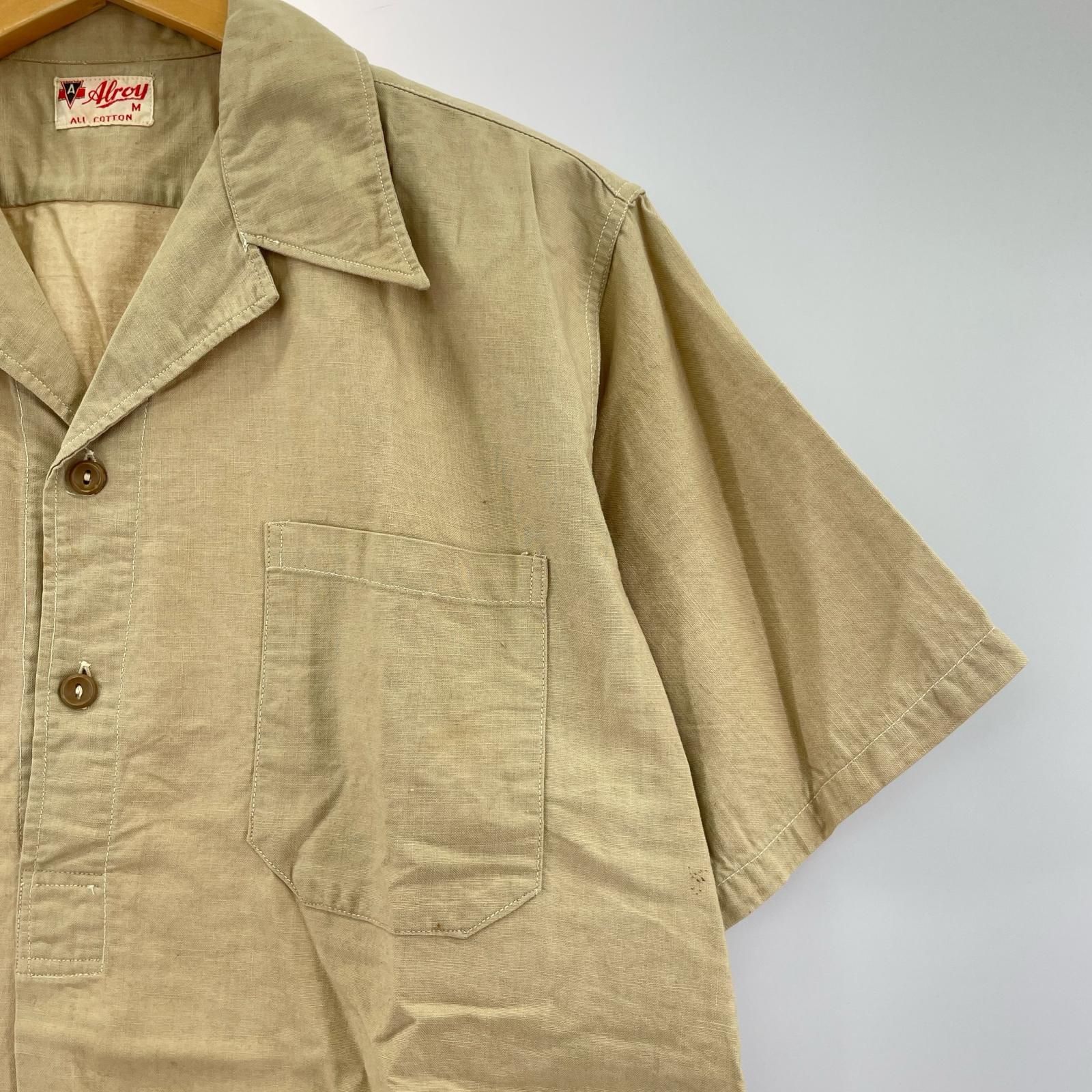 長袖シャツ 40‐50s Alroy S/S pullover shirts M BEG M ベージュ