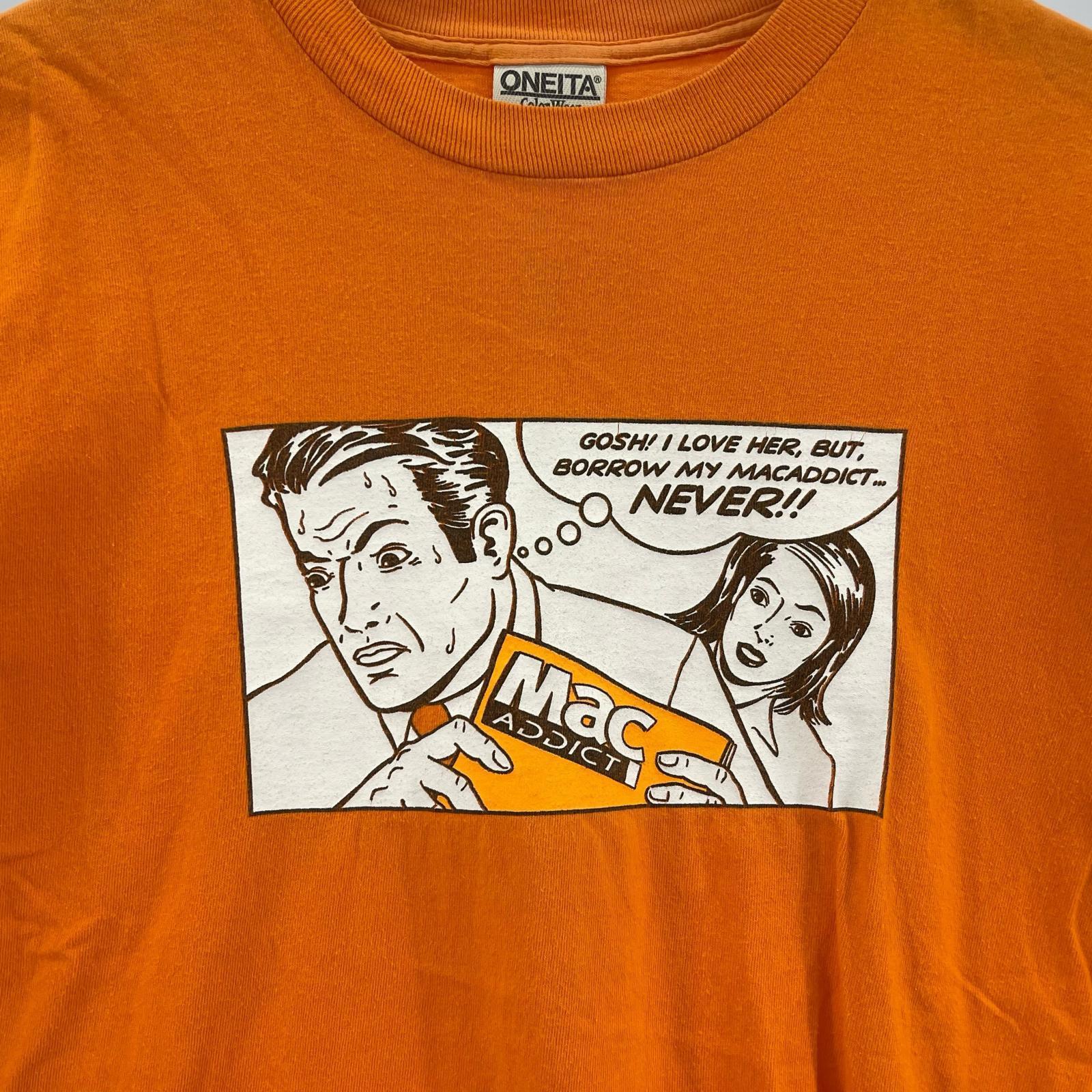 半袖Tシャツ 90s ONEITA american comic tee M ORG M オレンジ