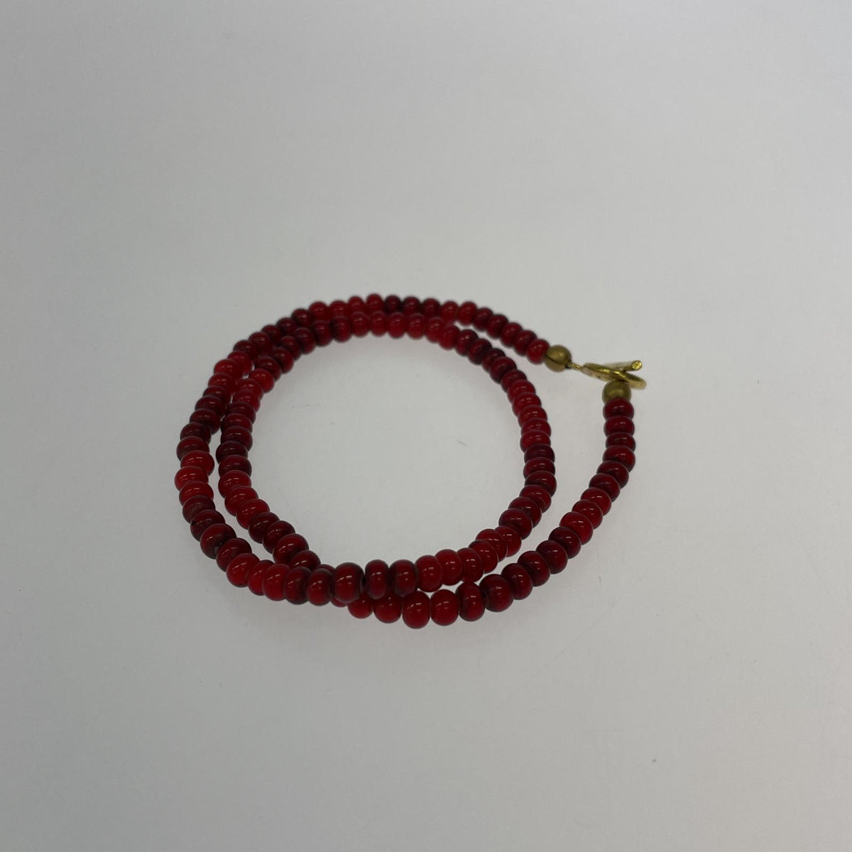 その他アクセサリー VINTAGE 血赤ホワイトハーツ二連ブレスレット 約35cm