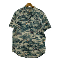 長袖シャツ RRL KNIT HAWAIIAN SHIRTS L 782 L グリーン