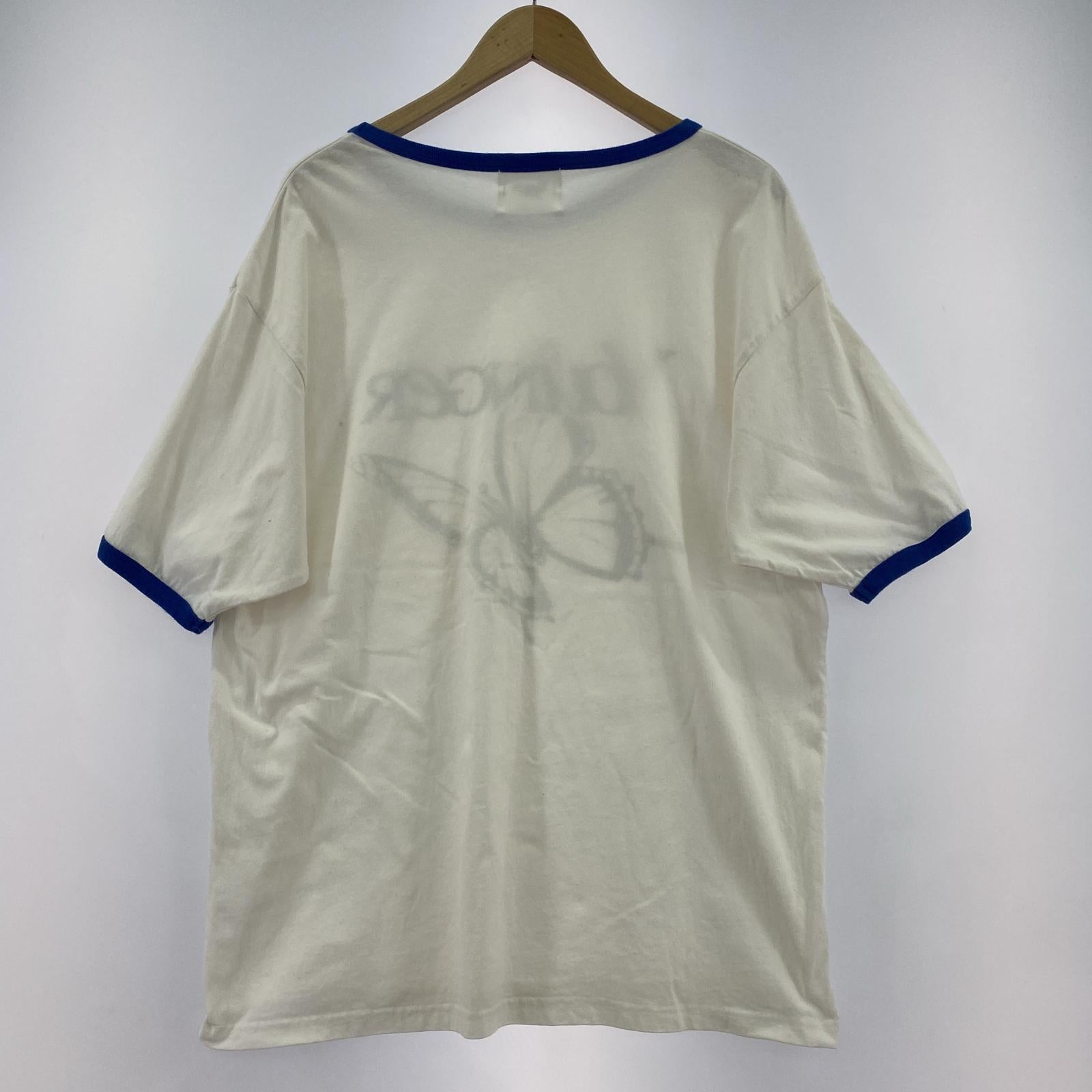 その他トップス Younger Song S/SバタフライリンガーTee 白 ホワイト