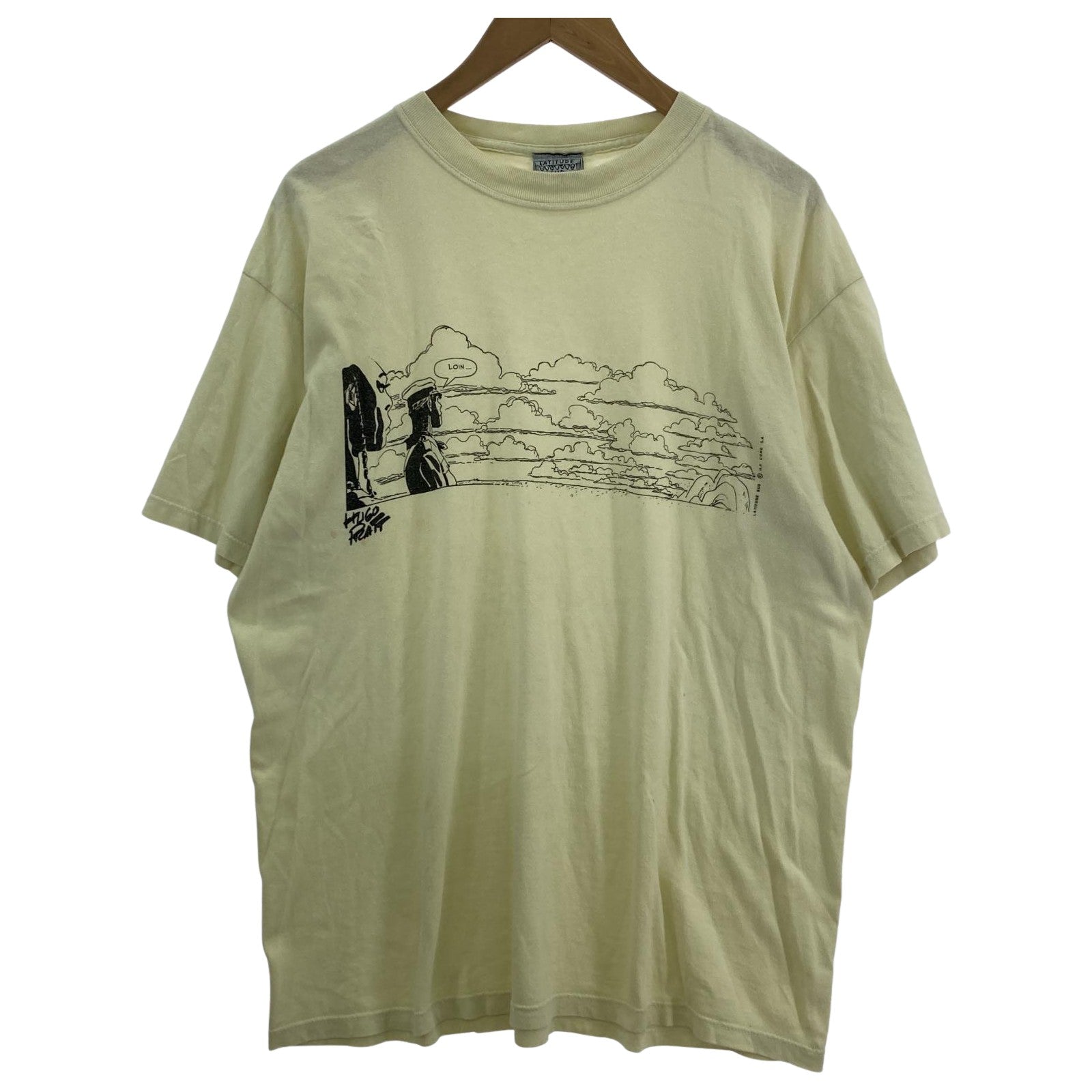 その他トップス OLD・VINTAGE HUGO PRATT CORTO MALTESE イタリアンコミック Tシャツ 黄 XL イエロー