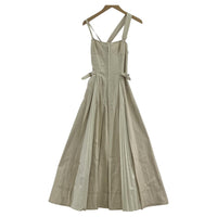 ワンピース CASA FLINE フロントホックプリーツワンピース フリー ベージュ