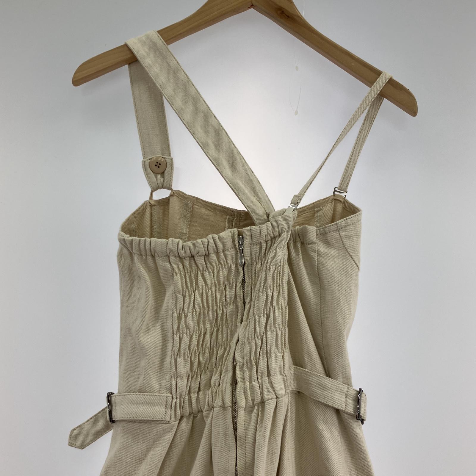 ワンピース CASA FLINE フロントホックプリーツワンピース フリー ベージュ