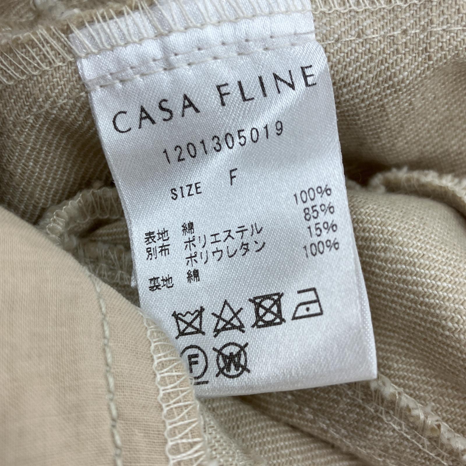 ワンピース CASA FLINE フロントホックプリーツワンピース フリー ベージュ