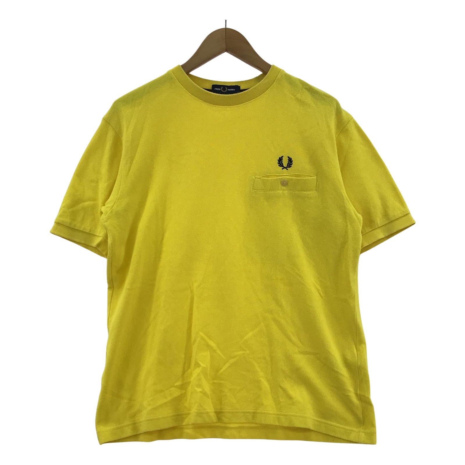 その他トップス FRED PERRY ポロ地 S/S ポケットカットソー S イエロー