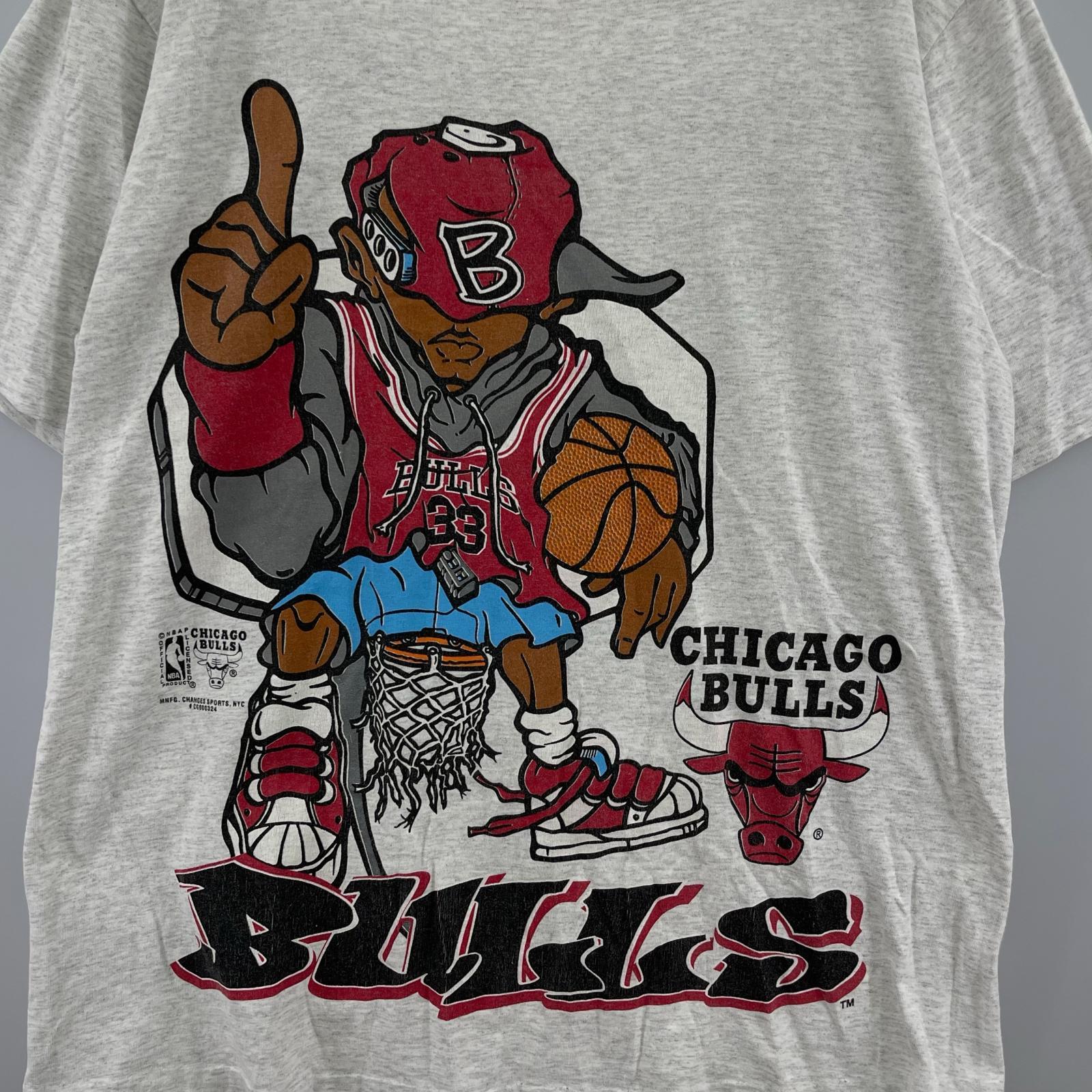 その他トップス 90s CHICAGO BULLS Changes No.1 両面プリントTee XL GRY グレー