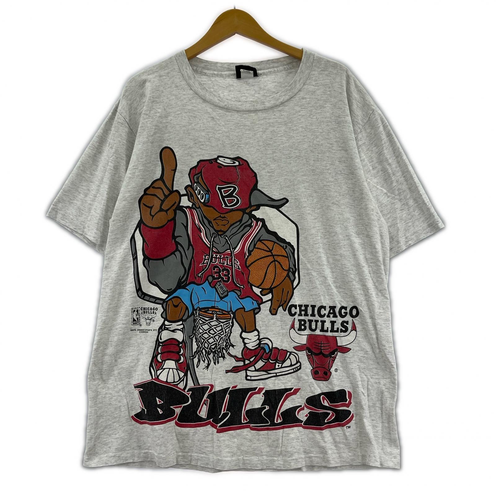 その他トップス 90s CHICAGO BULLS Changes No.1 両面プリントTee XL GRY グレー