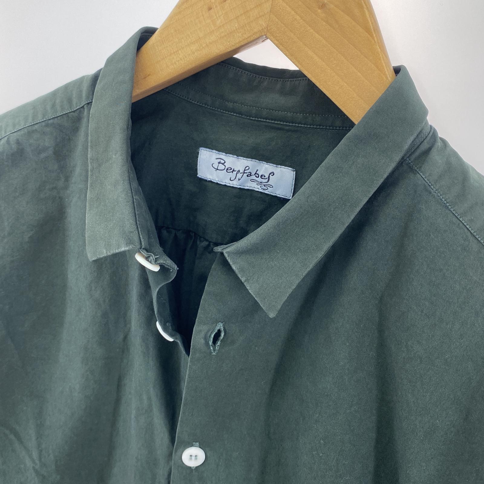長袖シャツ Bergfabel ブロードシャツ グリーン