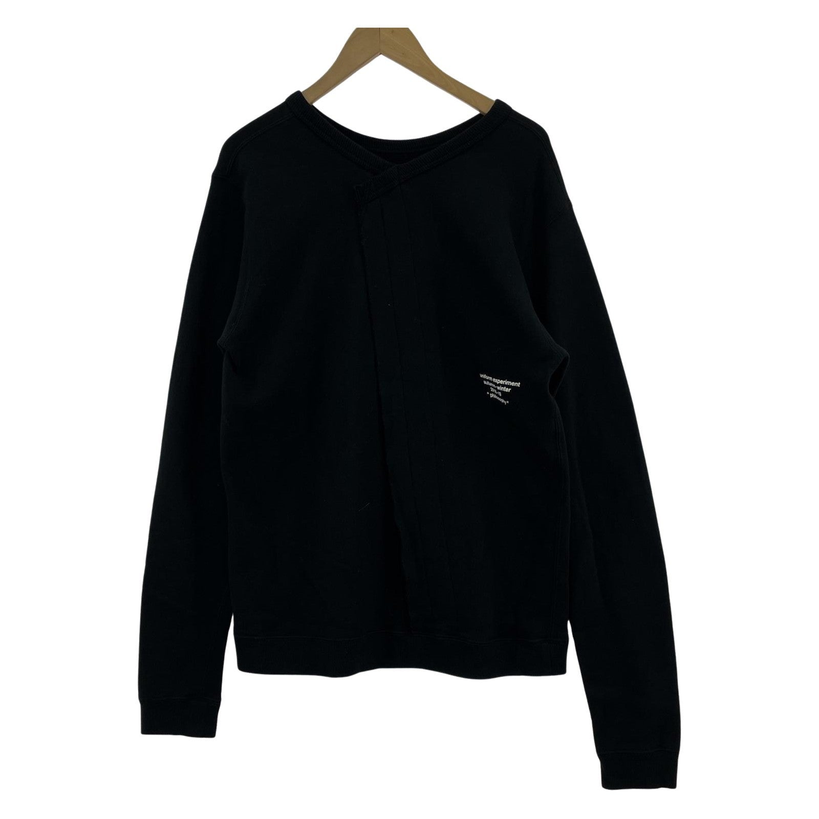 その他トップス uniform experiment 18AW 切替スウェット ブラック