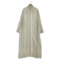 その他トップス AP STUDIO/LSストライプ ロングシャツワンピース/38/WHT ベージュ