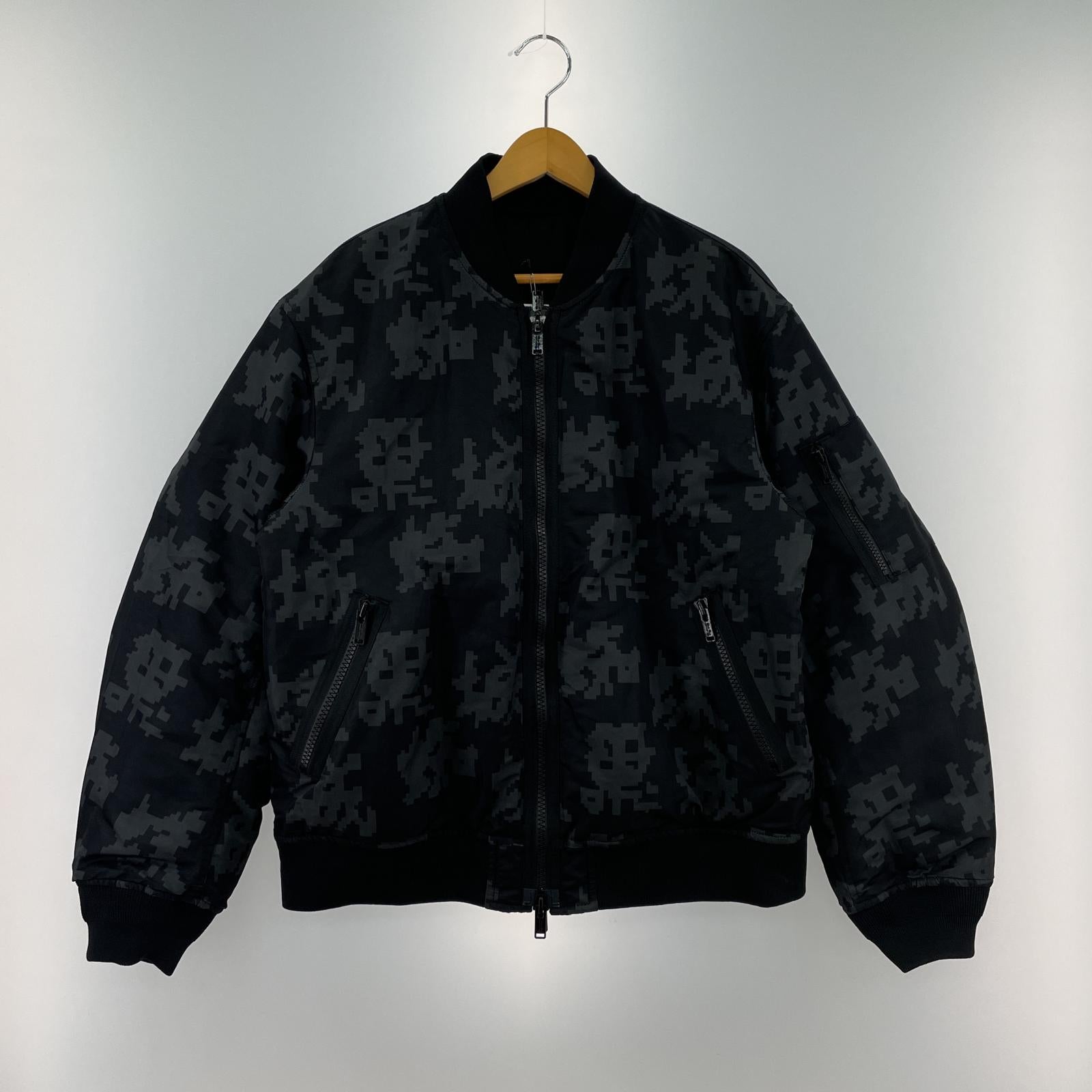 その他アウター UNDERCOVER×蜘蛛巣城 20AW リバーシブルMA-1 グラフィックパッチ デジカモ 3 3 ブラック