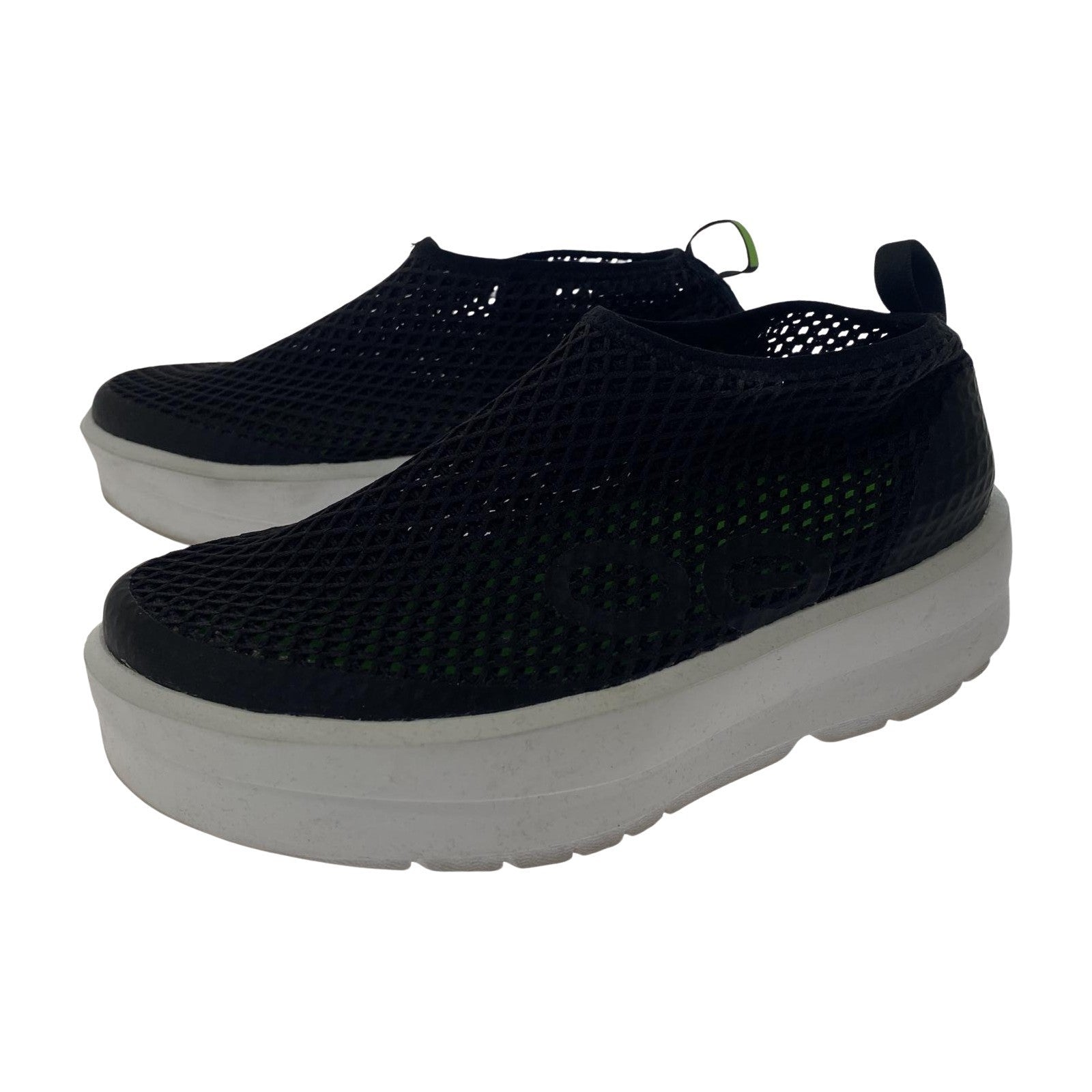その他靴 OOFOS OOmega Chukka メッシュ リカバリーサンダル シューズ 37 黒 白 緑 23.5cm (US5 1/2 UK5 EU37)