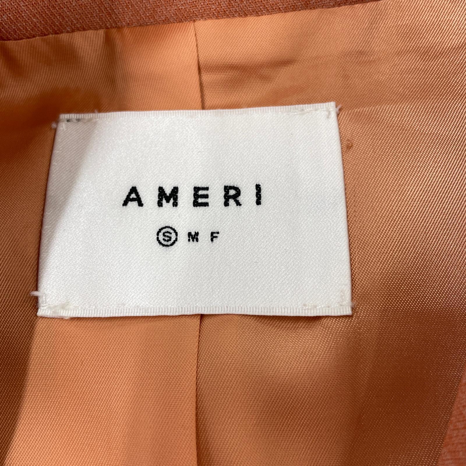 その他アウター AMERI WAVE COLLAR ANGULAR VEST S S ピンク