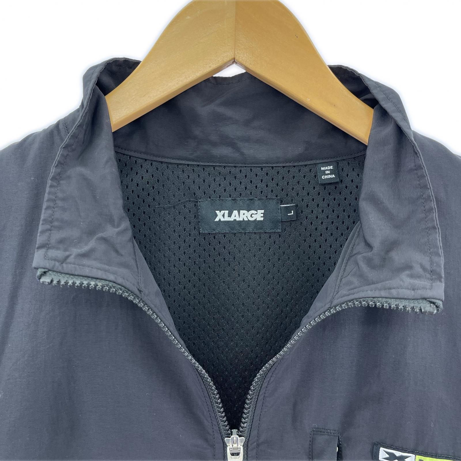 その他アウター XLARGE L/S ナイロンジャケット 黒 (L) L ブラック
