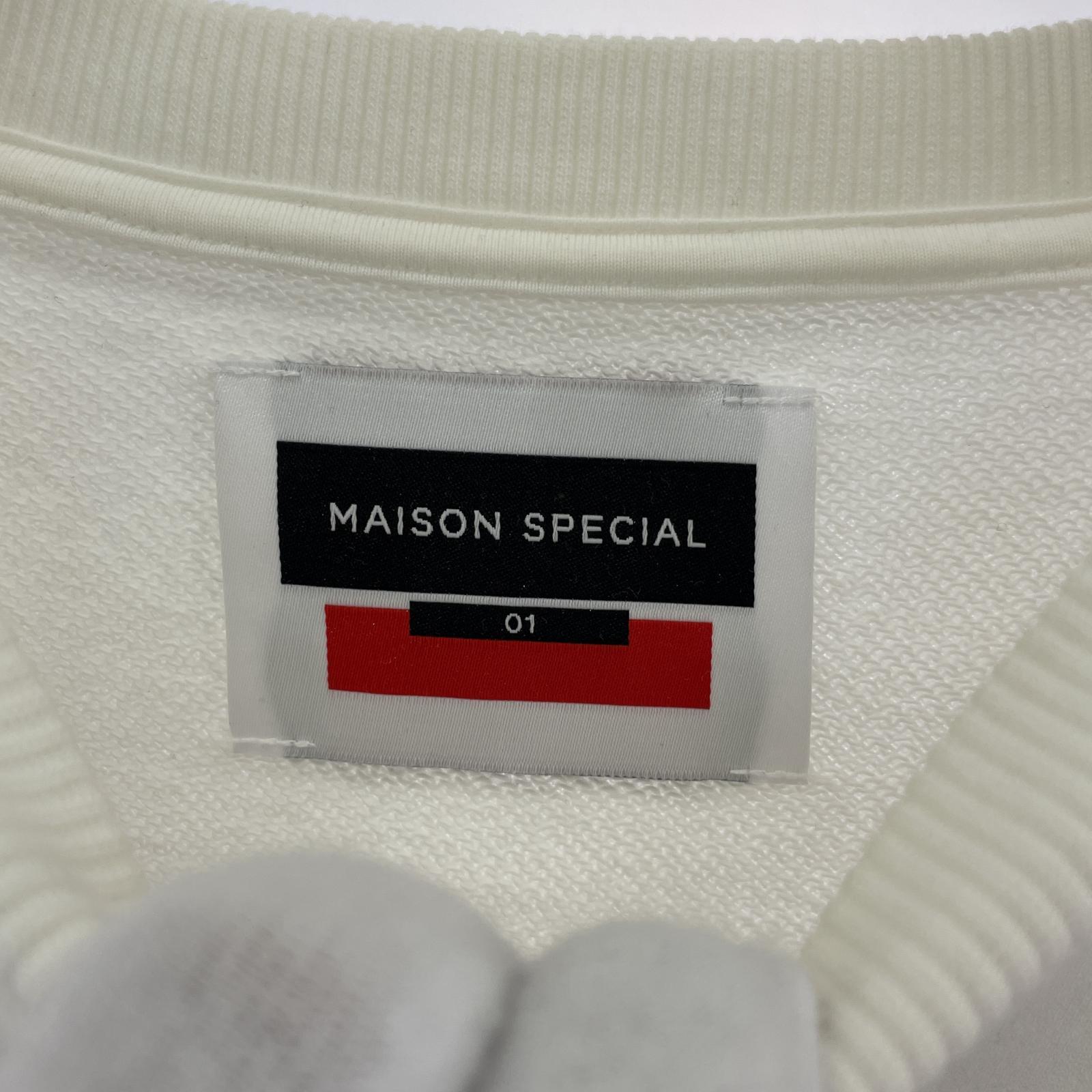 その他トップス MAISON SPECIAL 刺繍トレーナー (01) 1 ホワイト
