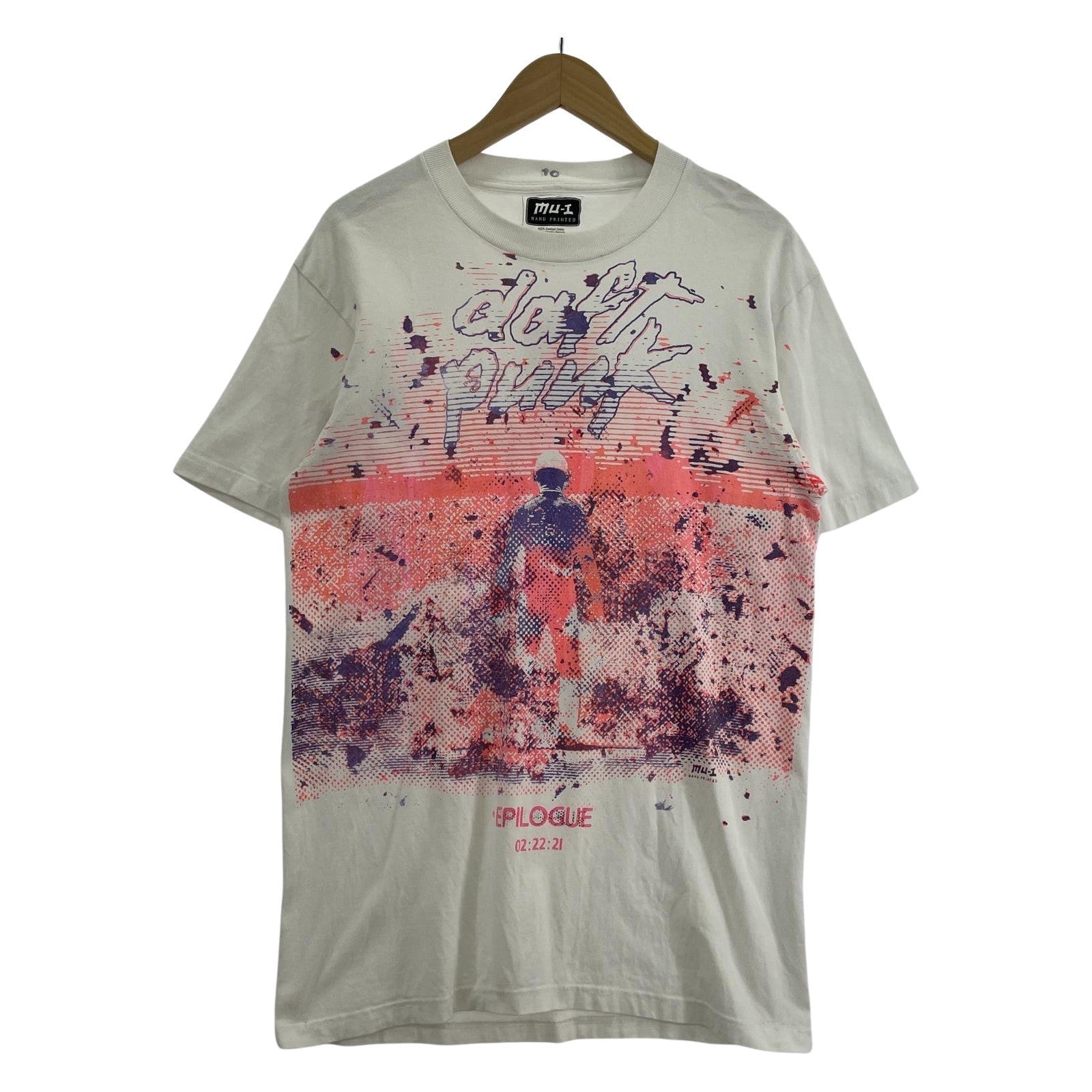 その他トップス mu-i HAND PRINTED DAFT PUNK EPILOGUE Tシャツ(M) ホワイト M ホワイト