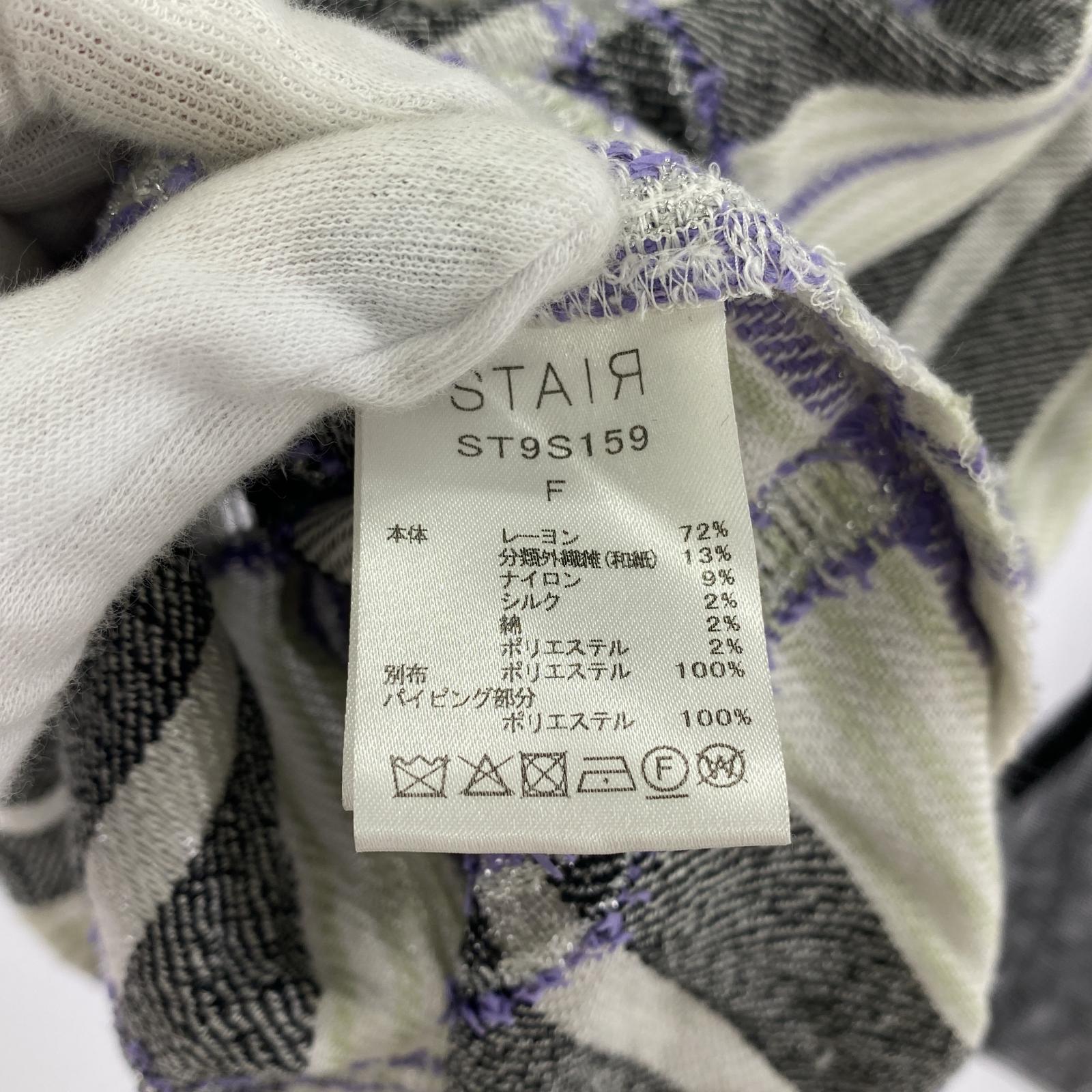 その他トップス STAIR シアー切替チェックブラウス フリー