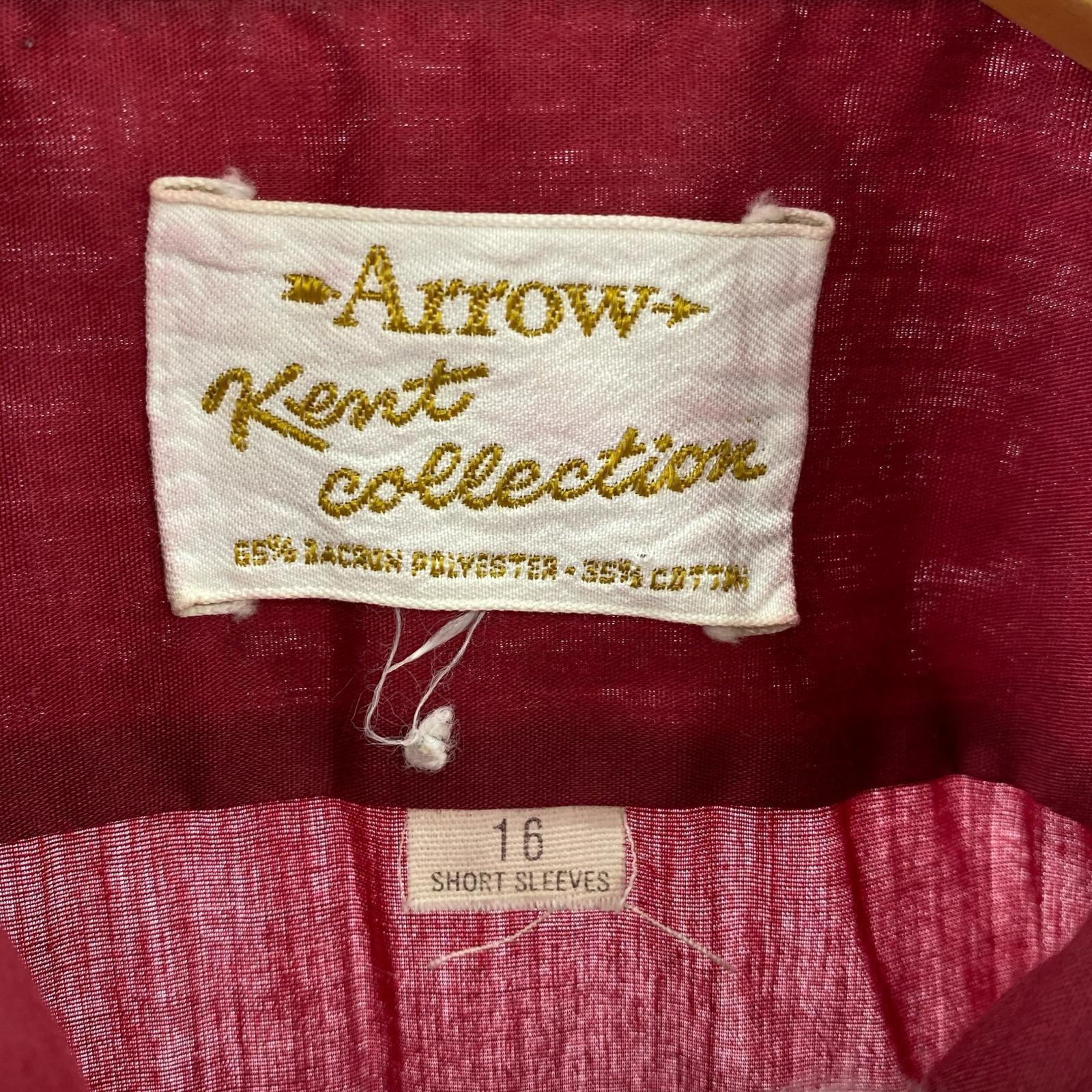 長袖シャツ Arrow 70s/オープンカラーシャツ レッド
