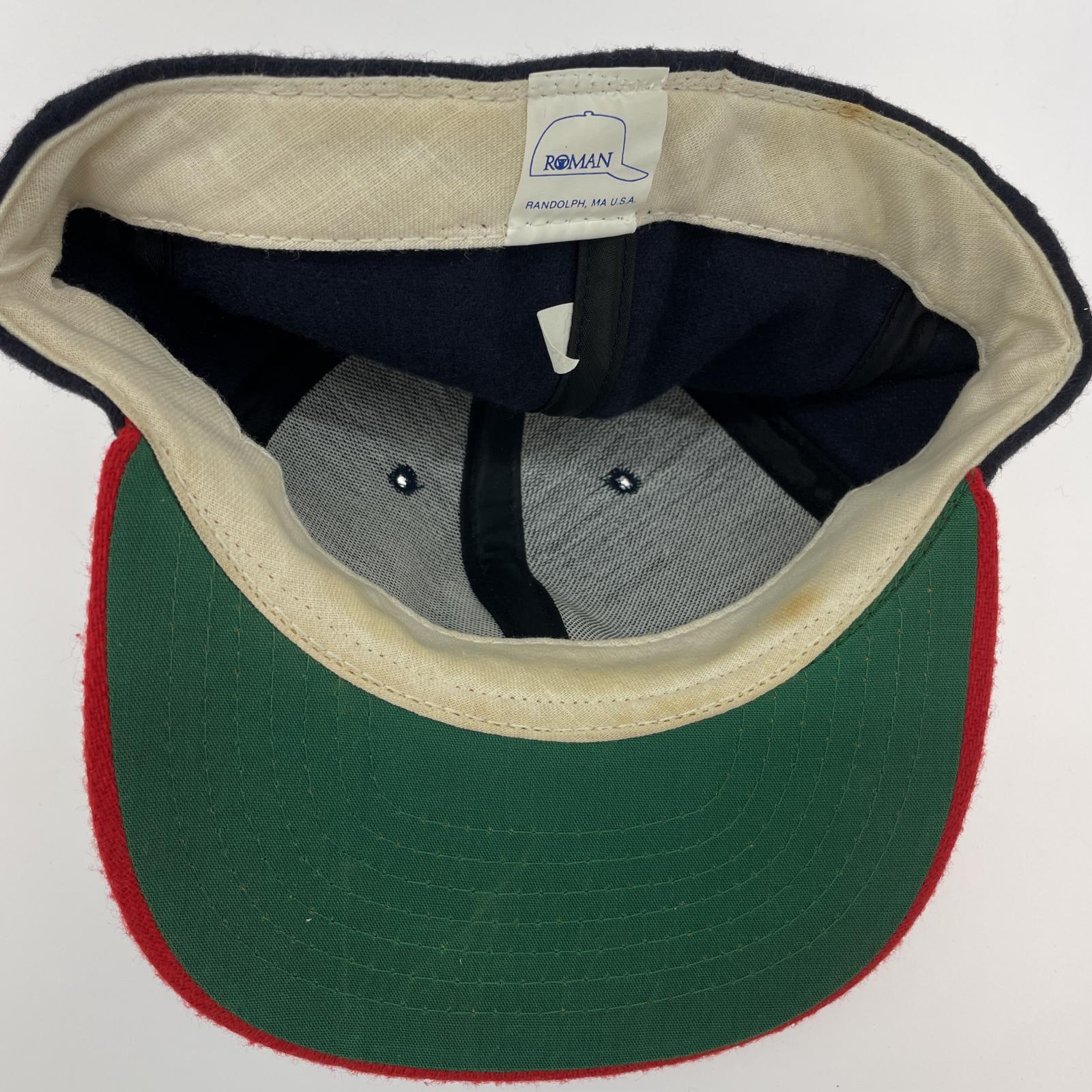 その他帽子 VINTAGE 80S NEW ERA ROMANタグ 青白 ツバ裏緑