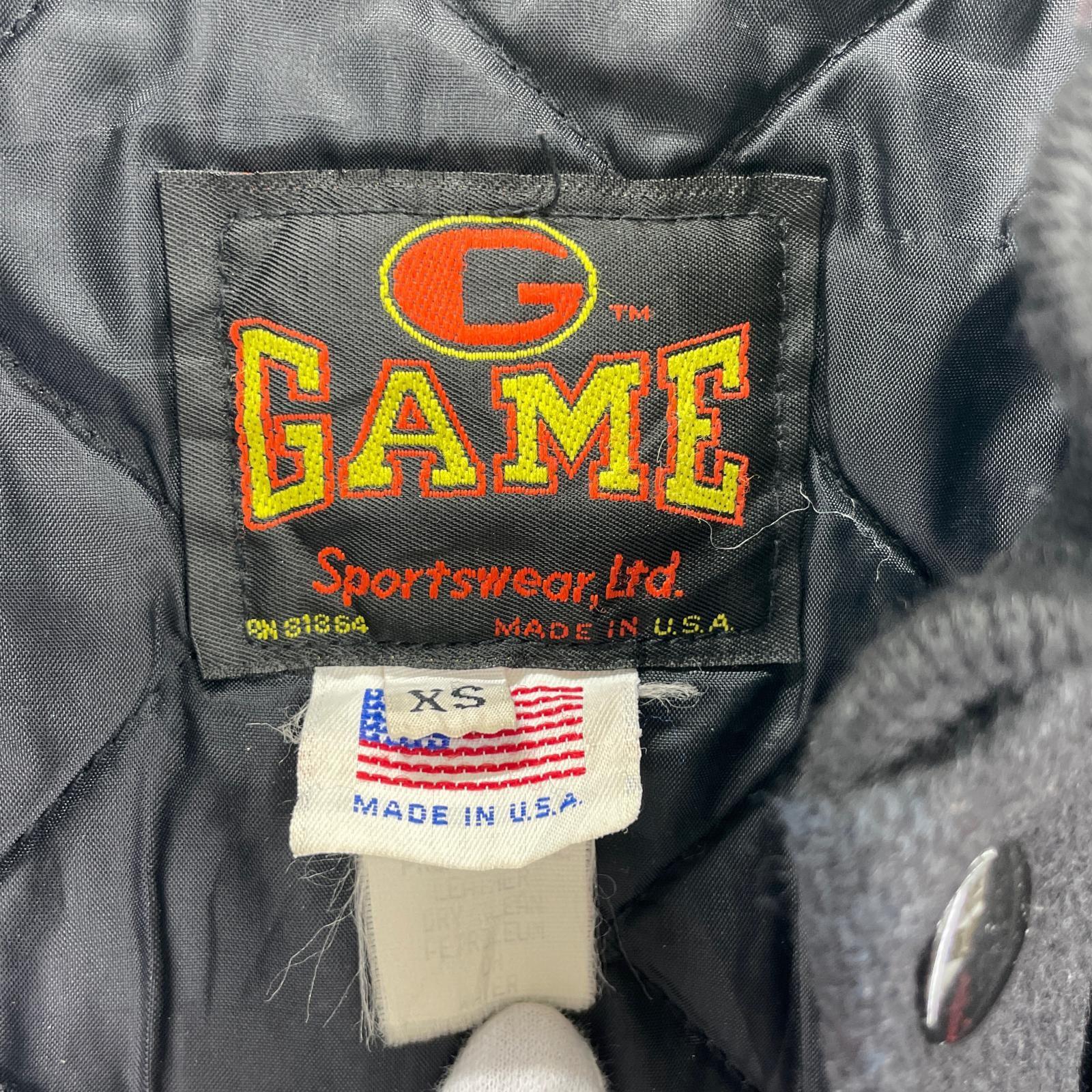 その他アウター 90s Game Sportwear ウール Genuine Leather スタジャン (XS) ブラック