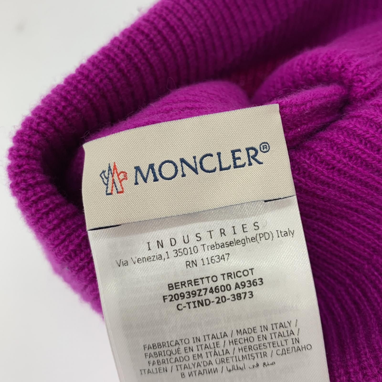その他帽子 MONCLER BERRETTO TRICOT ビーニー パープル パープル