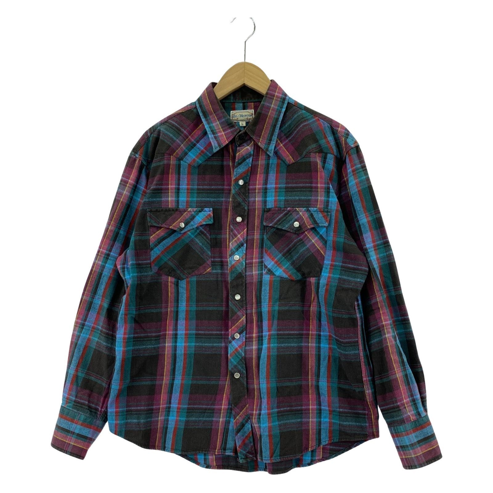 長袖シャツ OLD・VINTAGE BULC MOUNTAIN 90s/チェックシャツ L L