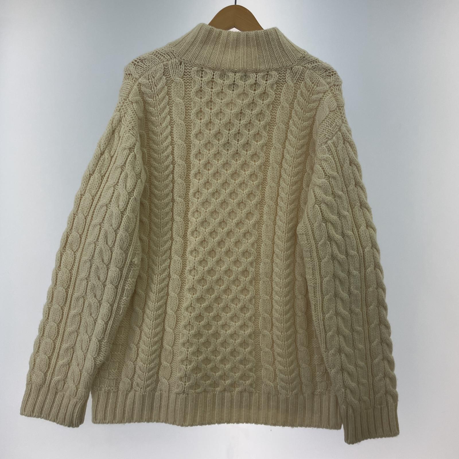 その他トップス L.L.Bean ハーフボタン フィッシャーマンニット L ホワイト