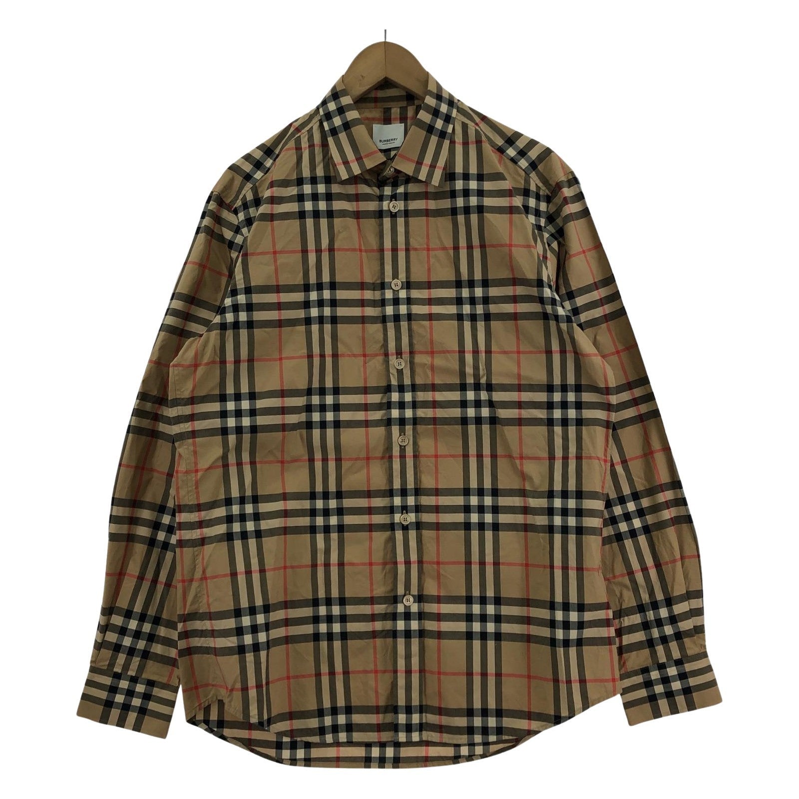 長袖シャツ BURBERRY LONDON ENGLAND ノヴァチェックシャツ M ブラウン