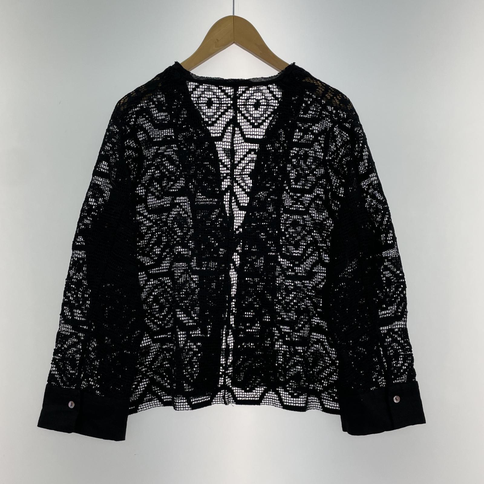 その他トップス plage R'IAM レースミニシャツ 黒 36 ブラック