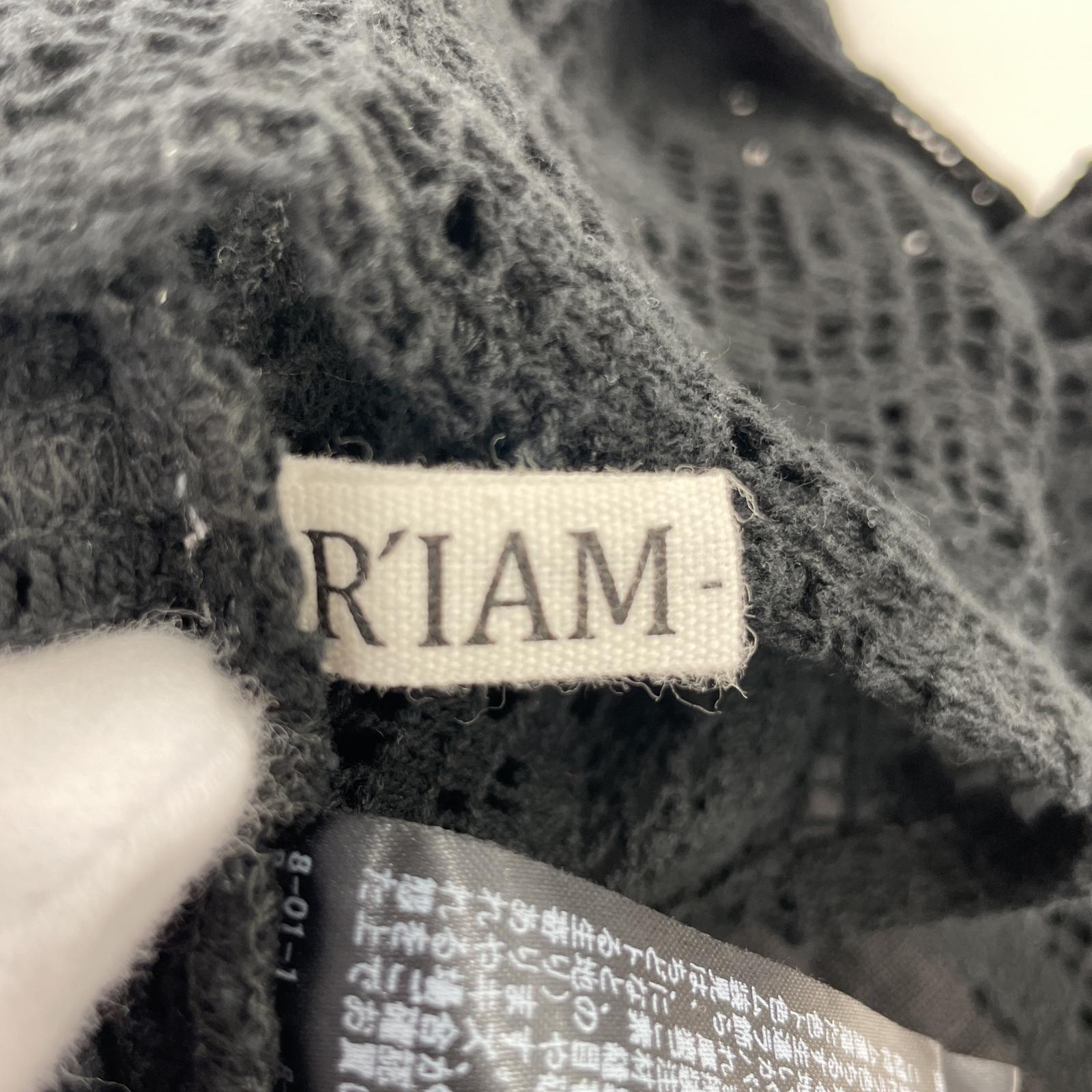 その他トップス plage R'IAM レースミニシャツ 黒 36 ブラック